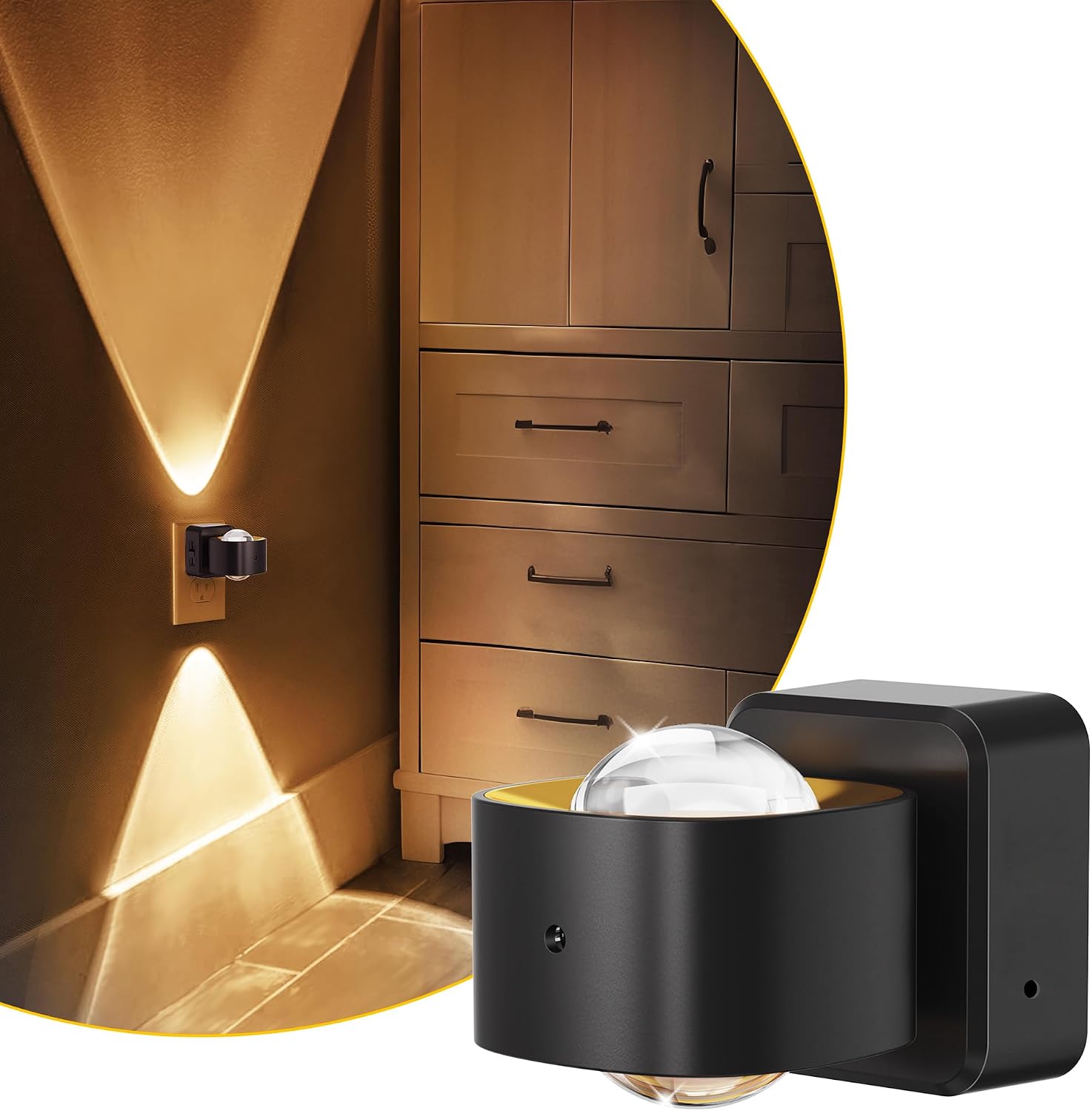 L LOHAS LED Night Light Projector, Night Lights Plug into Wall, Dusk to Dawn Sensor, Rotating Nightlight for Kids, Soft White Ambient…