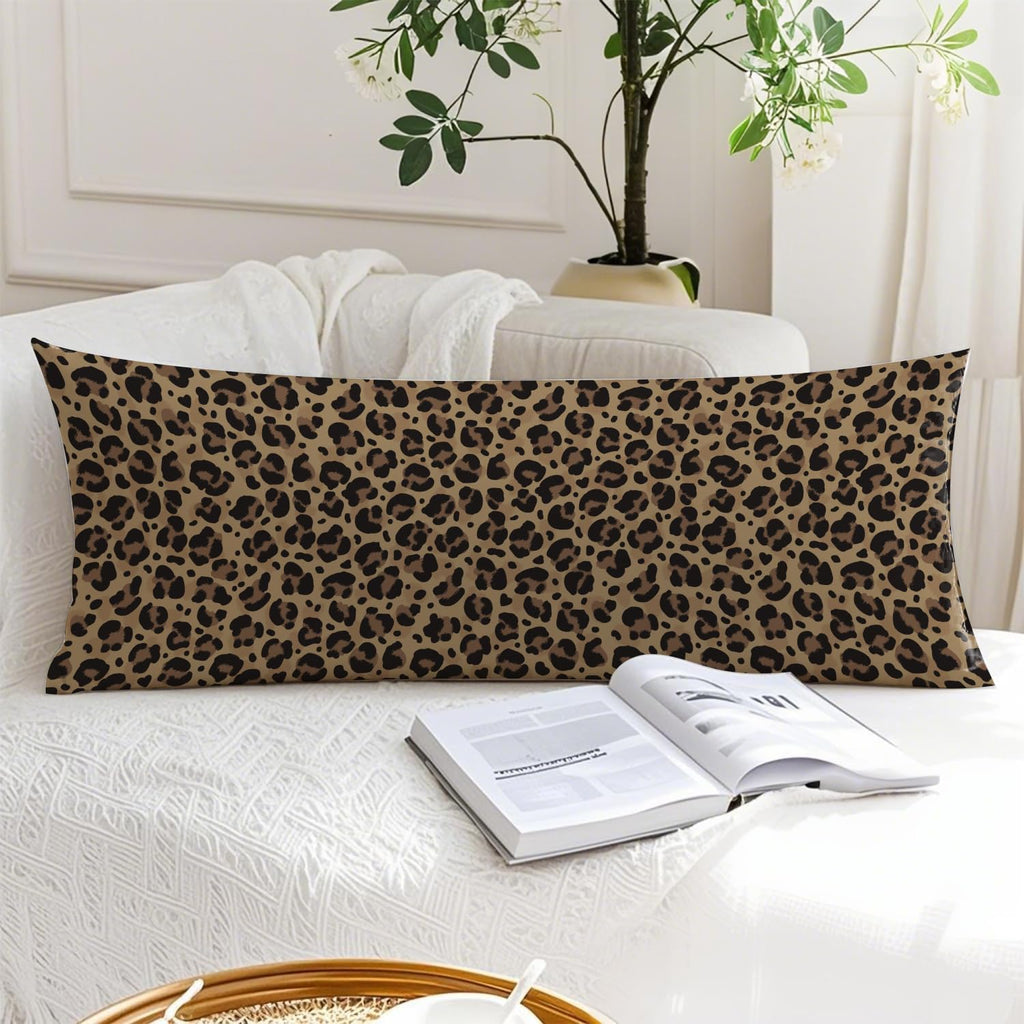 Leopard Print 20x54 Body Pillow Cover, Cheetah Print Room Decor, Trendy Wild Animal Print Aesthetic Decorative Long Body Pillow Cases for…