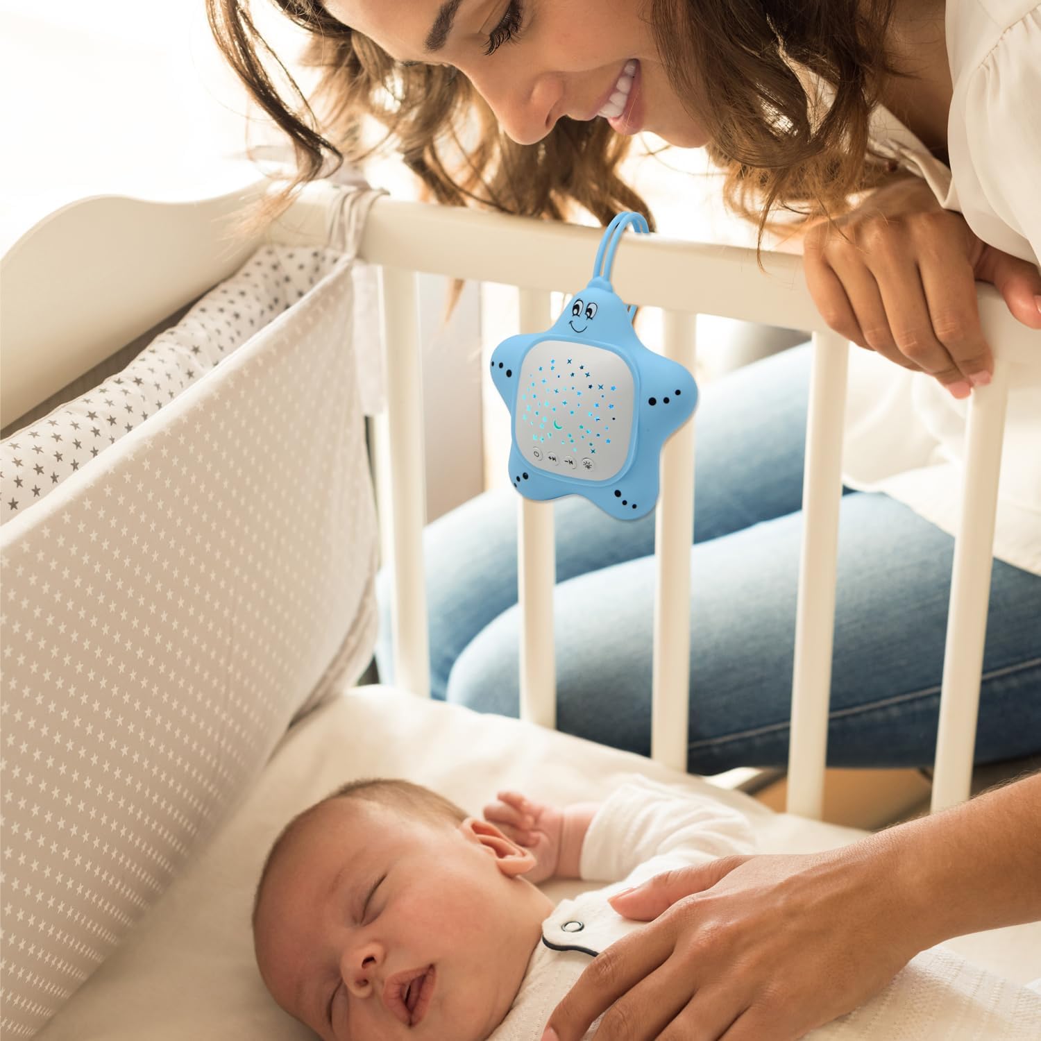 Junificent Portable White Noise Machine for Travel | Rechargeable Baby with Soothing Star Projector & Calming Sound Music, Ideal…