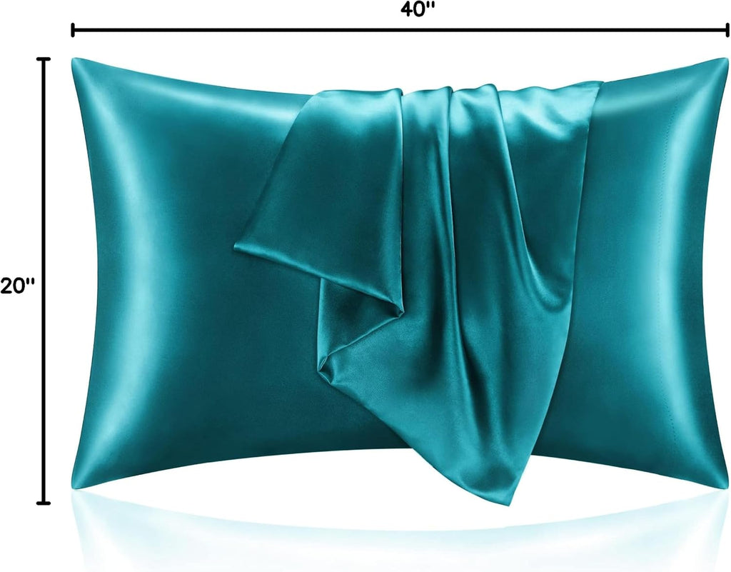 Bedelite Satin Pillowcase for Hair and Skin, Super Soft and Cooling Similar to Silk Pillow Cases 2 Pack with Envelope Closure, Gift for Wom…