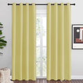 Nicetown Paler Yellow Blackout Curtains 86" Long for Office, 55" Wide, 2 Pieces, Dining Room, Guest Room, Sound Reducing Heat and Cold Bloc…