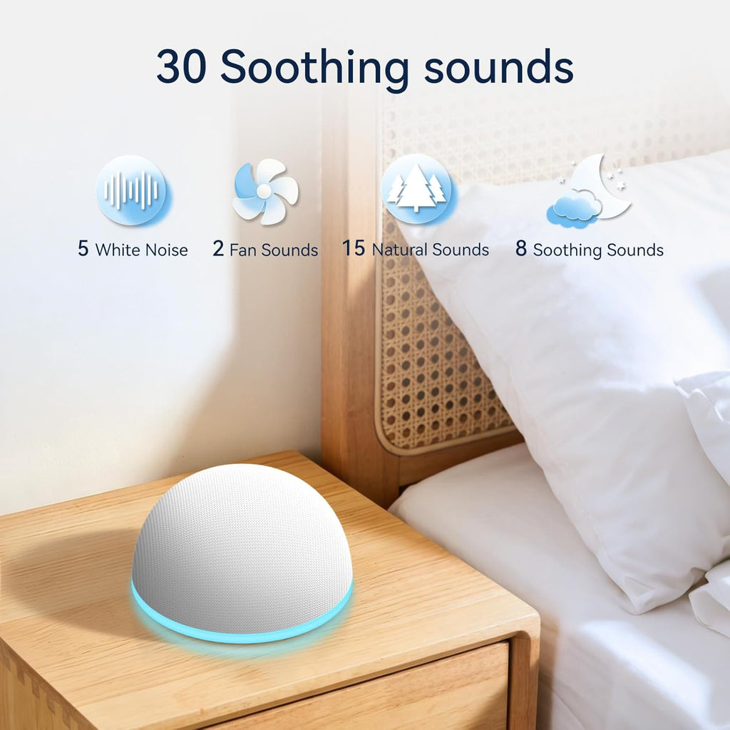 iDealSleep Mini Portable Sound Machine Night Light White Noise Machine Battery Portable Brown Noise Machine 30 Soothing Sounds for Baby Kid…