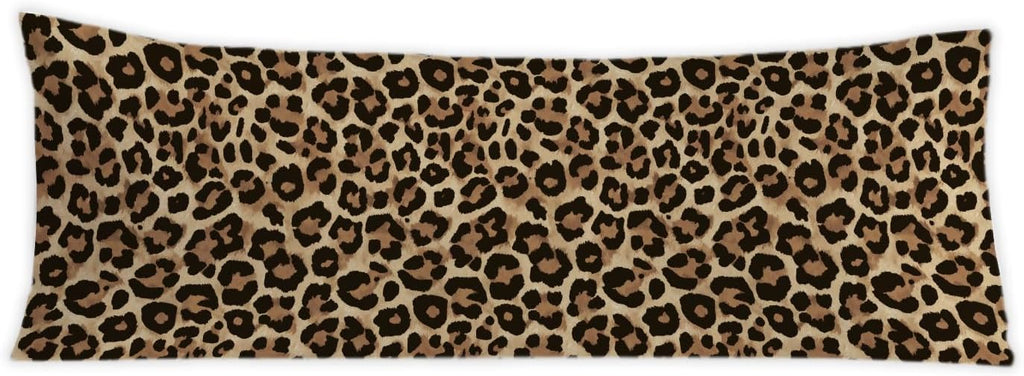 Leopard Print 20x54 Body Pillow Cover, Cheetah Print Room Decor, Trendy Wild Animal Print Decorative Long Body Pillow Cases for Girls…