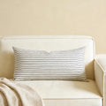 Slow Cow Rectangular Throw Pillow Cover Decorative Textured Lumbar Accent Cushion Cover for Couch Sofa 12 x 24 Inches Navy