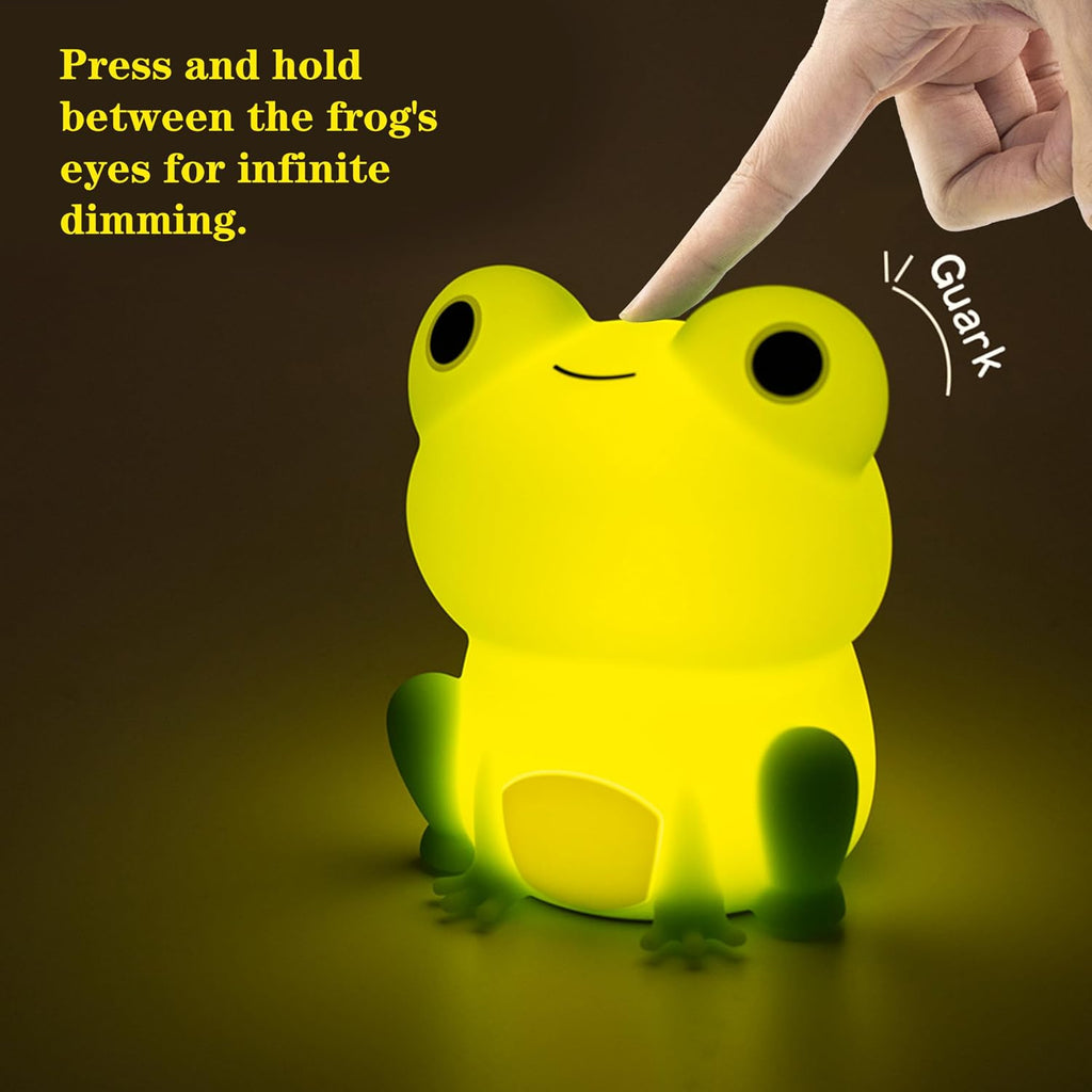 Led Cute Frog Night Light, Dimmable Timer Nursery Kawaii Lamps, Super Squishy Silicone USB Rechargeable Beside Lamp, Used for Camping…