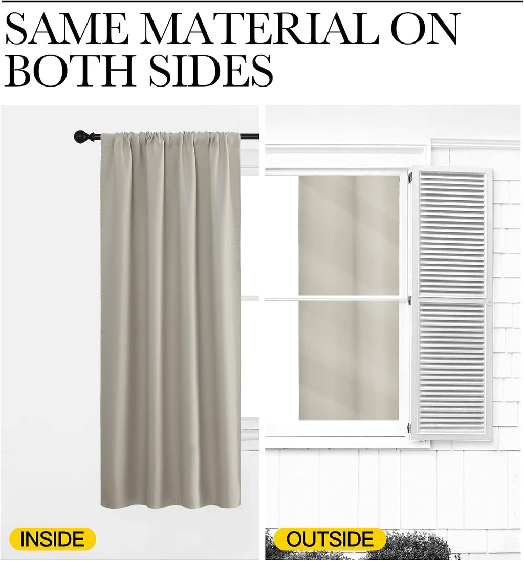 Nicetown Blackout Curtains for Living Curtains, Room Darkening Window Curtain Panels, easy maintenance Solid Thermal Insulated…