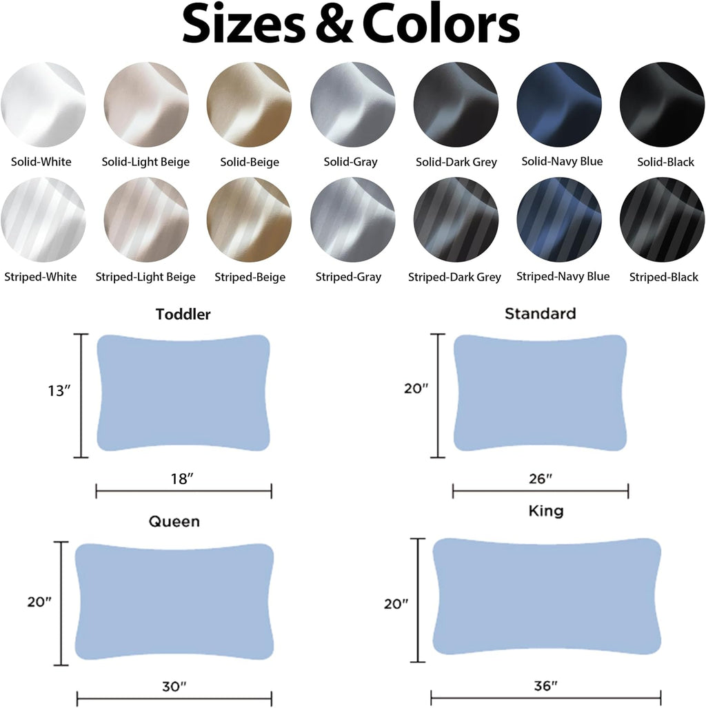 100% Cotton Classic Pillow Protectors with Invisible Zipper, 600 Thread Count Sateen Weave Soft and Breathable Pillow Cases, Protect…