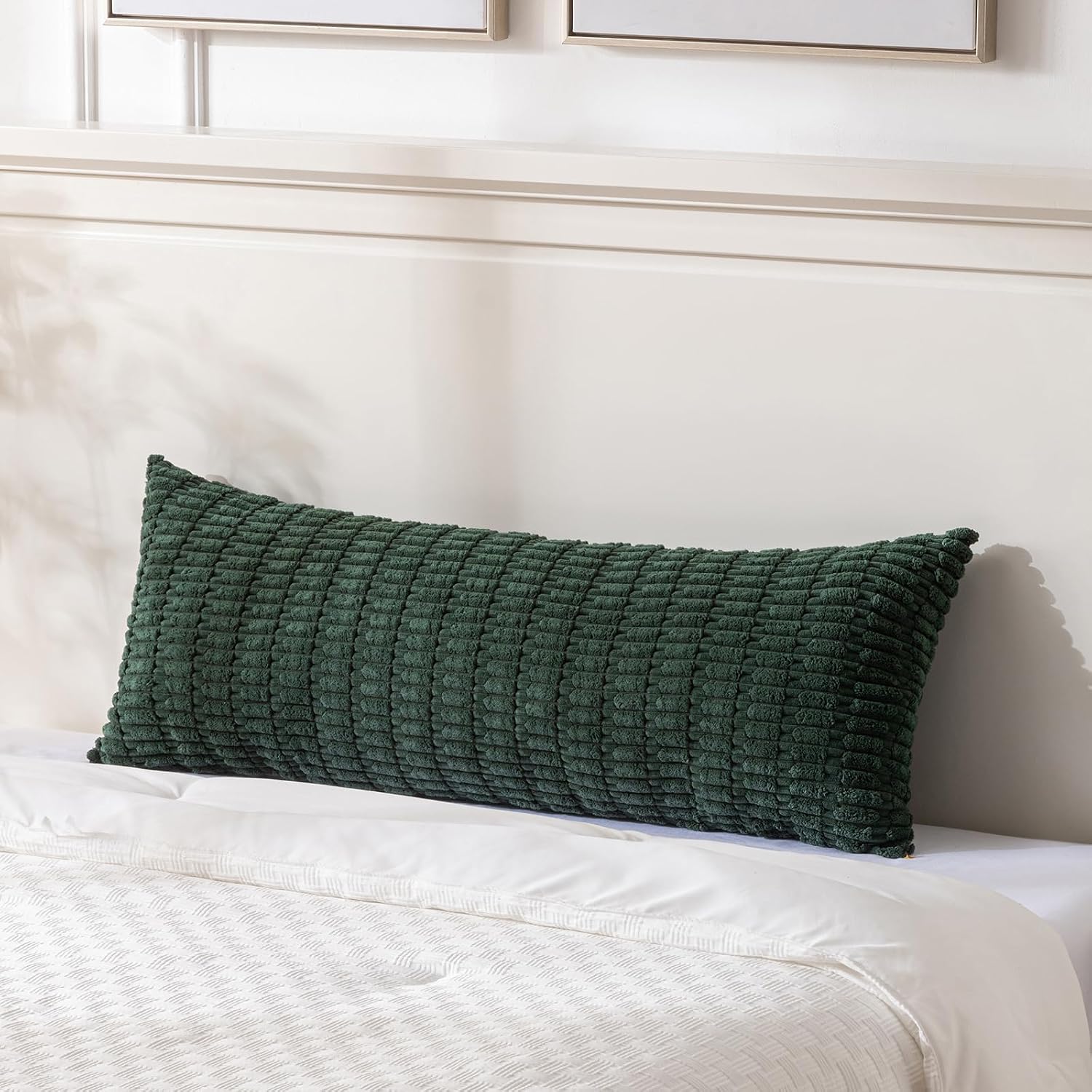 Fancy Homi Decorative Throw Pillow Covers for Bed Couch Bedroom Bench, Soft Corduroy Solid Pillow Case, Rustic Farmhouse Boho Room…