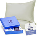 KickoffHome Kickoff Viscose Bamboo Pillowcase, Standard, Set of 2, 100% Organic Hidden Zippered Viscose Bamboo Pillow Case Standard Size, C…