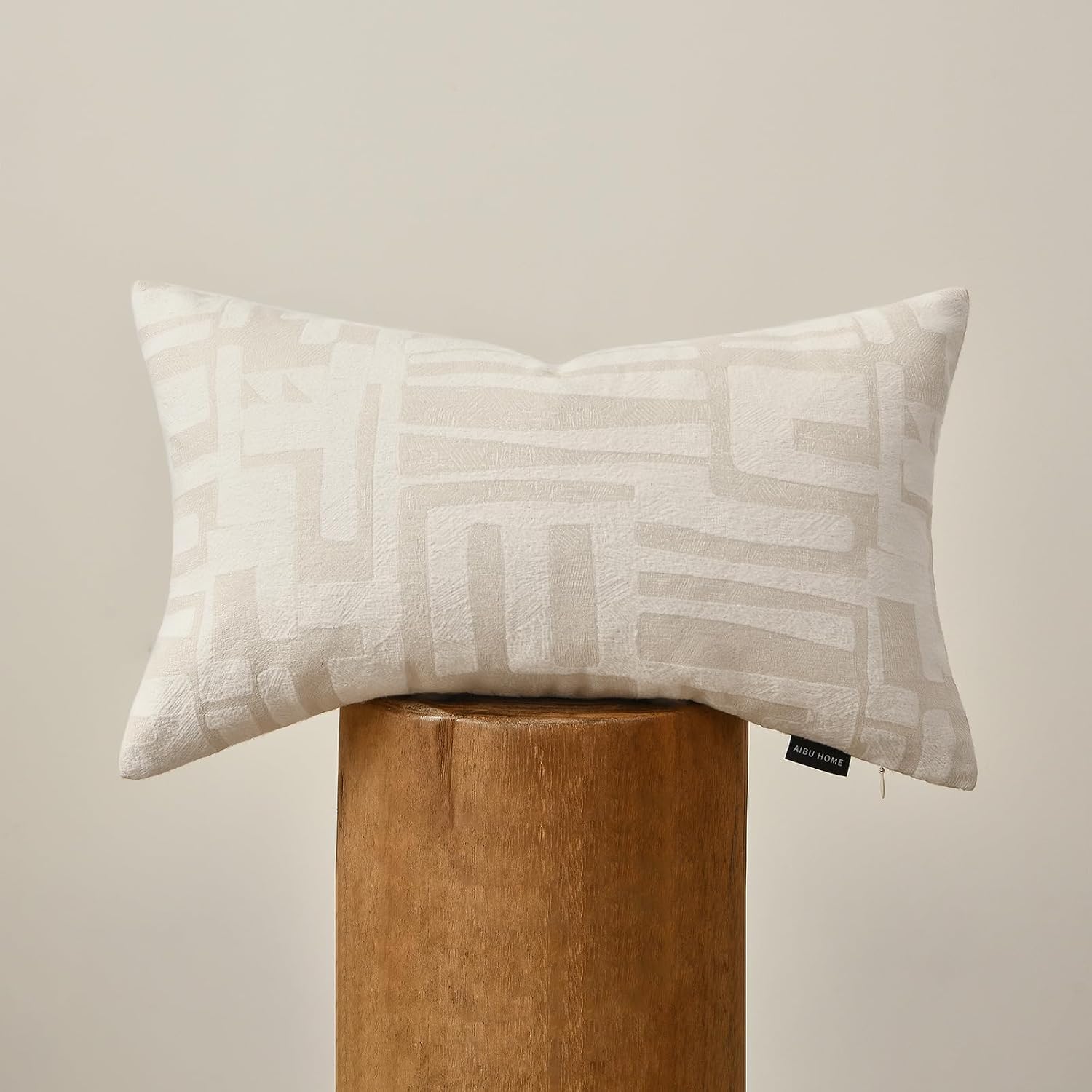Lumbar Pillow Cushion Cover 20x12 Inch, Double-Sided Geometric Pattern Pillow Covers, Modern Designer Original Pillowcase for Sofa, Bed…