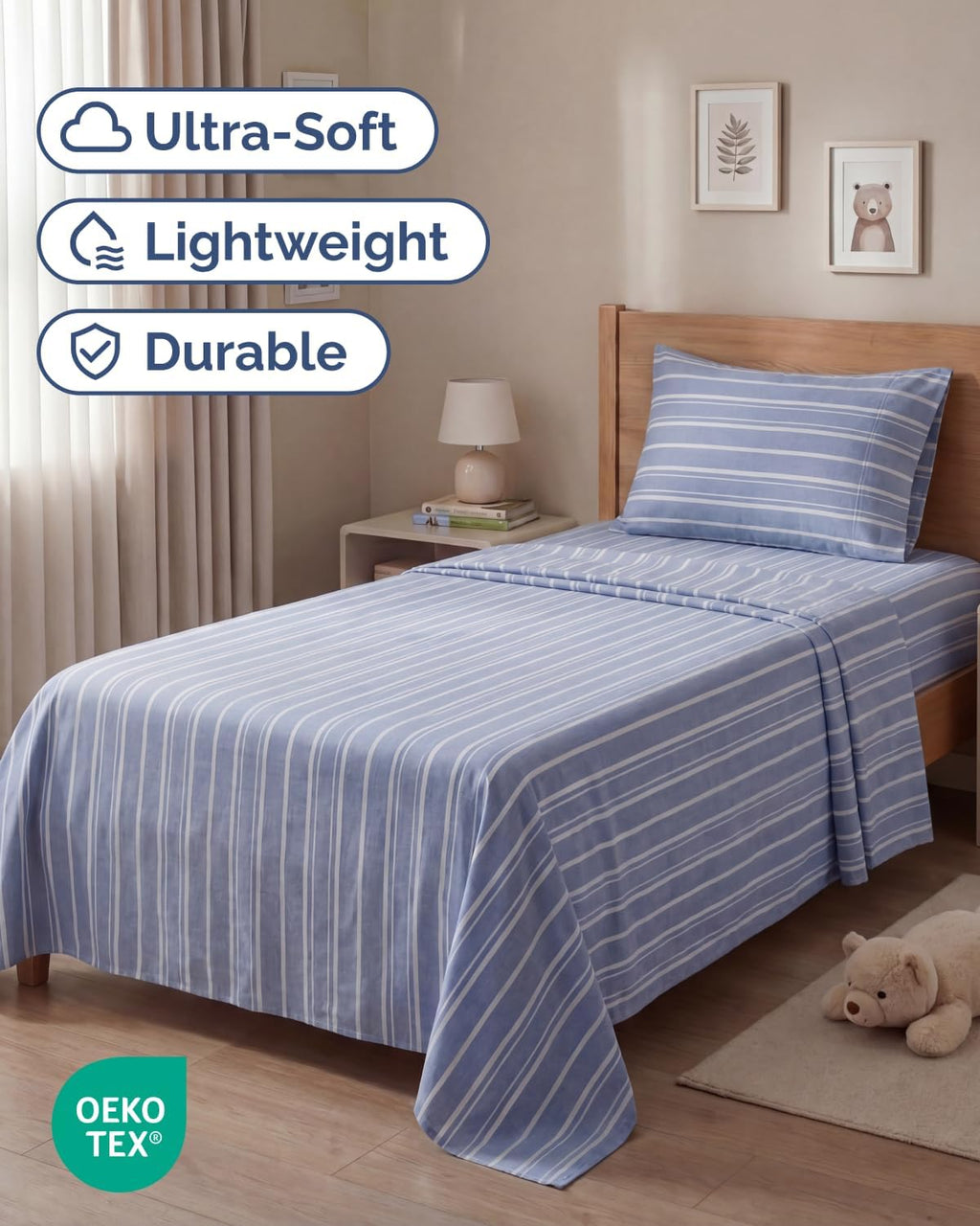 Twin Size 3 Piece Sheet Set - Comfy Breathable & Cooling Sheets - Hotel Luxury Bed Sheets for Women & Men - Deep Pockets, Easy-Fit, Soft…