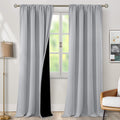 BGment Full Blackout Living Room Curtains, Extra Long Thermal Insulated 100% Room Darkening Noise Cancelling Heavy Window Curtains for…