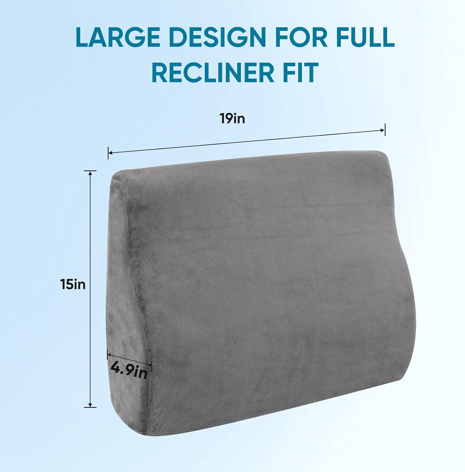 Ahuawa Lumbar Support Pillow for Recliner Chair and Couch, Memory Foam Back Cushion Ergonomic Back Support Pillow for Lower Back, with Sof…