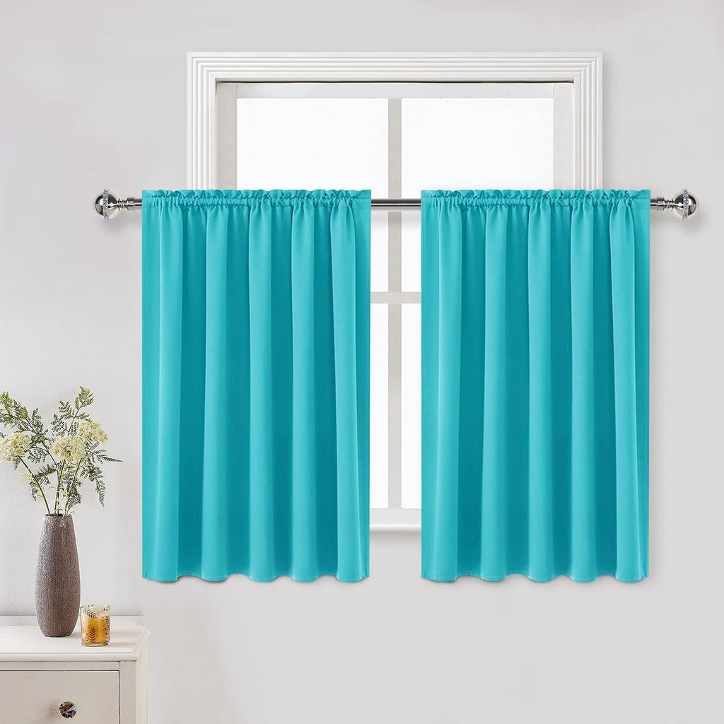 DWCN Thermal Short Blackout Curtains for Bedroom/Kitchen, Energy Saving Room Darkening Curtains for Nursery/Bedroom/Kitchen(W60 x…