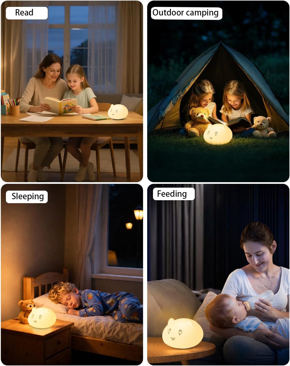 Capybara Night Light for Kids, Cute Animal Silicone Touch Lamp with Bluetooth Speaker, APP Control RGB Color Changing, Timer & Alarm…