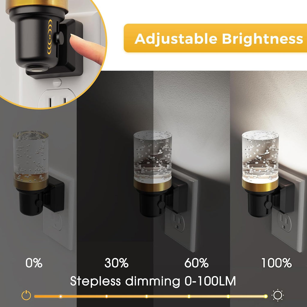 L LOHAS LED Night Light, 2 Pack Dimmable Night Lights Plug into Wall, Automatic Night Lights Plug in with Auto Light Sensor, Adjustable…
