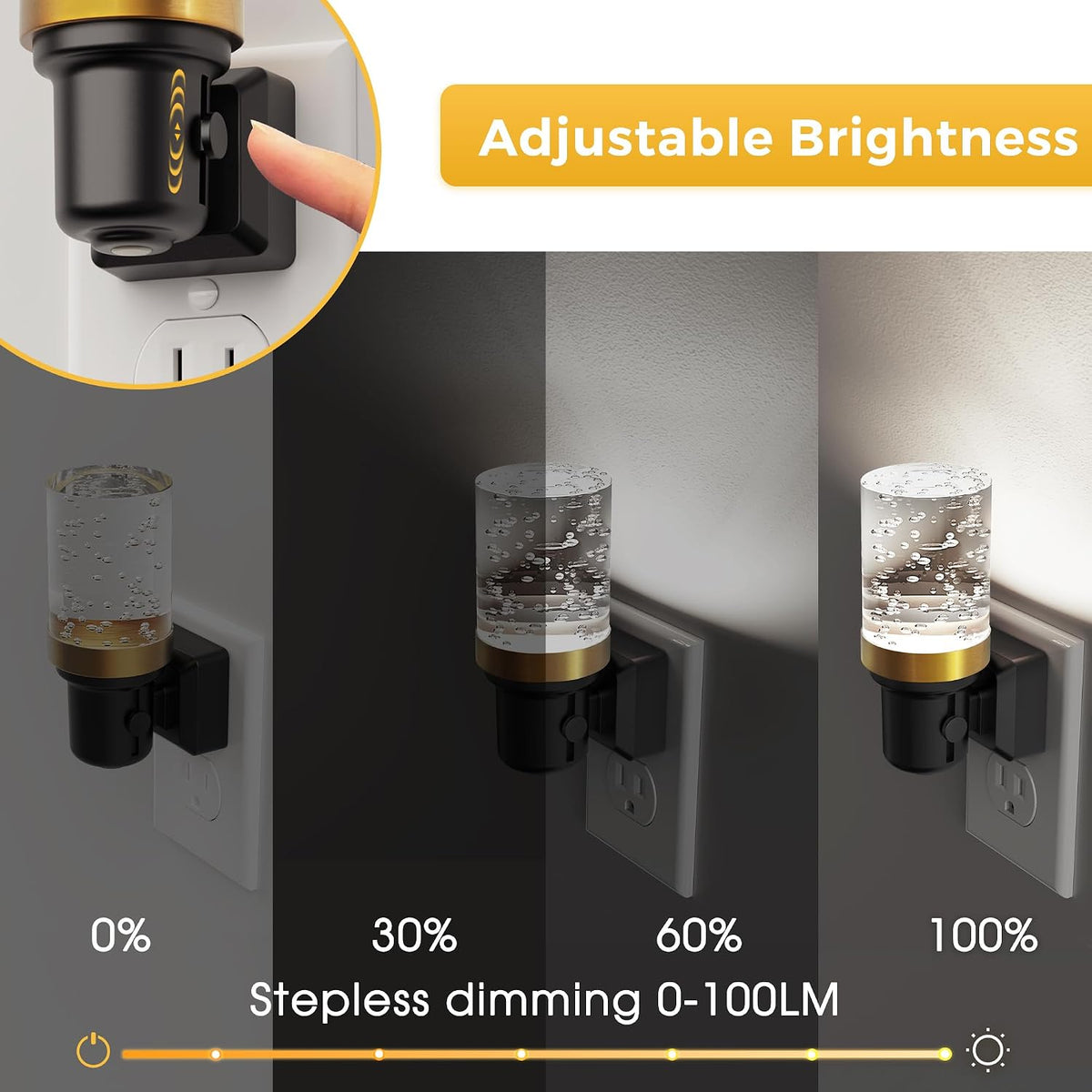 L LOHAS LED Night Light, Dimmable Night Lights Plug into Wall, Automatic Night Lights Plug in with Auto Light Sensor, Adjustable…