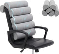 Givanlee Ergonomic Lumbar Support Pillow for High Back Office Chair - Adjustable 6 Semicircular Back Cushion with Breathable Mesh Cover, Spi…