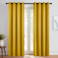 Nicetown Gold Curtains 84 inches Long Blackout for Bedroom, Grommet Thermal Drapes Room Darkening Window Treatments for Living Room, W52 x…