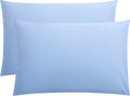 FLXXIE Pillow Cases Queen, Soft Microfiber Pillow Covers with Envelope Closure, Wrinkle Resistant Pillowcases, 2 Piece Set, 20x30, Sky Blue