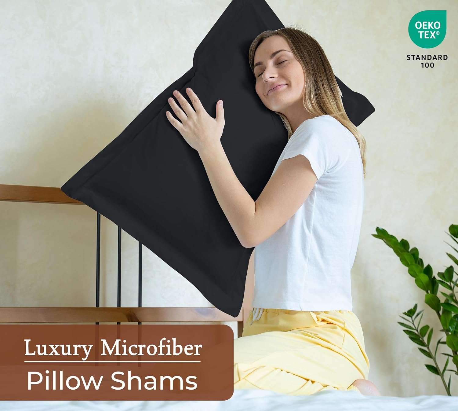 Royalelinens Royale Linens Pillow Shams 2 Pack Standard Size 20x26 Inch - Brushed Microfiber - Bed Pillow Shams, Wrinkle Resistant Super So…