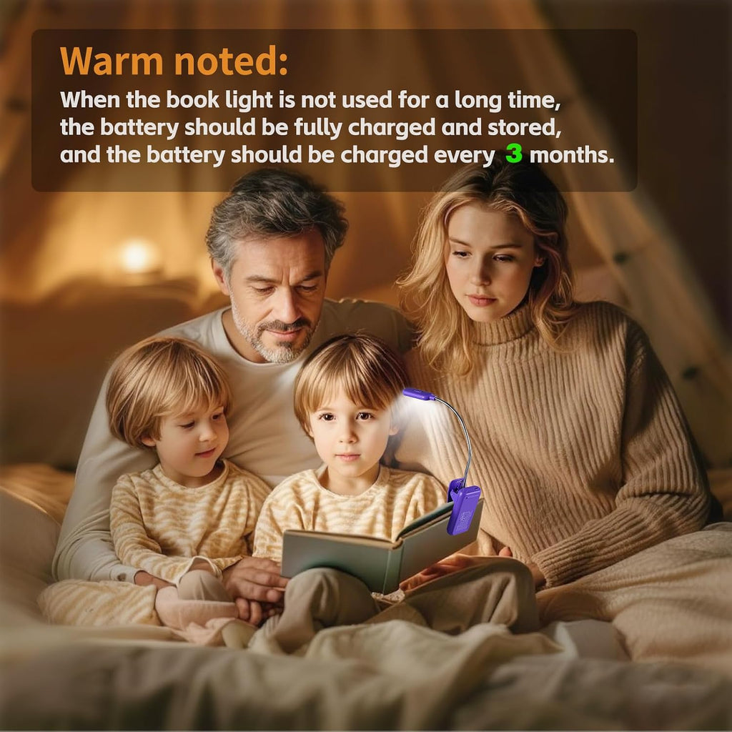Vavofo Rechargeable Book Light for Reading in Bed Kids, 7 LED Reading Light with 9-Level Warm Cool White Daylight, Eye comfort Lamp with…