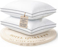 LaneLinen LANE LINEN Bed Pillows Standard Size Set of 2-20"x26" Medium Firm Down Alternative Pillows for Sleeping, Hotel Quality Back Stoma…