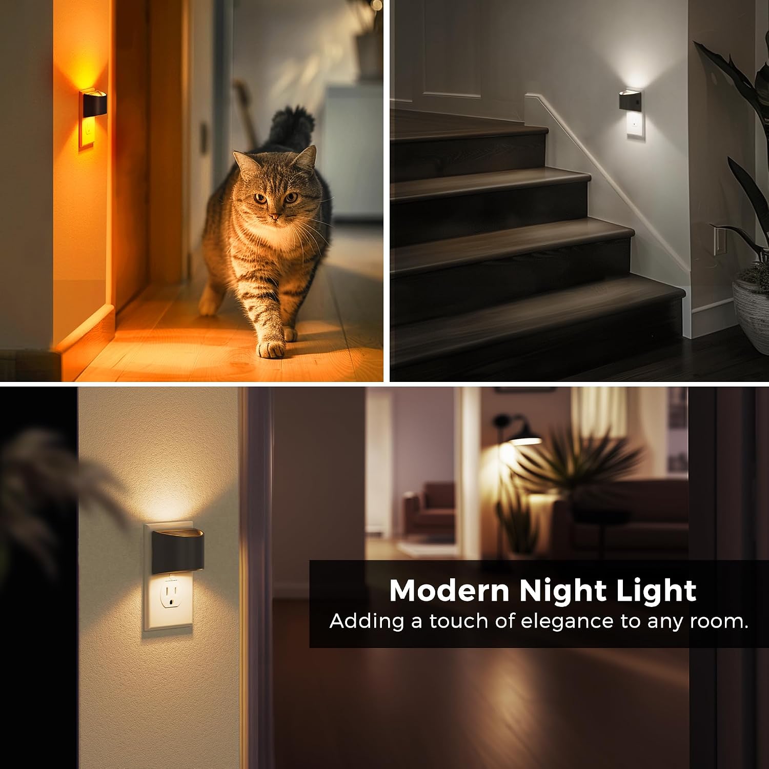 L LOHAS LED Night Lights Plug into Wall with 3CCT Adjustable (1600K/3000K/5000K), 1W Nightlight Plug in Wall, Built in Dusk to Dawn…