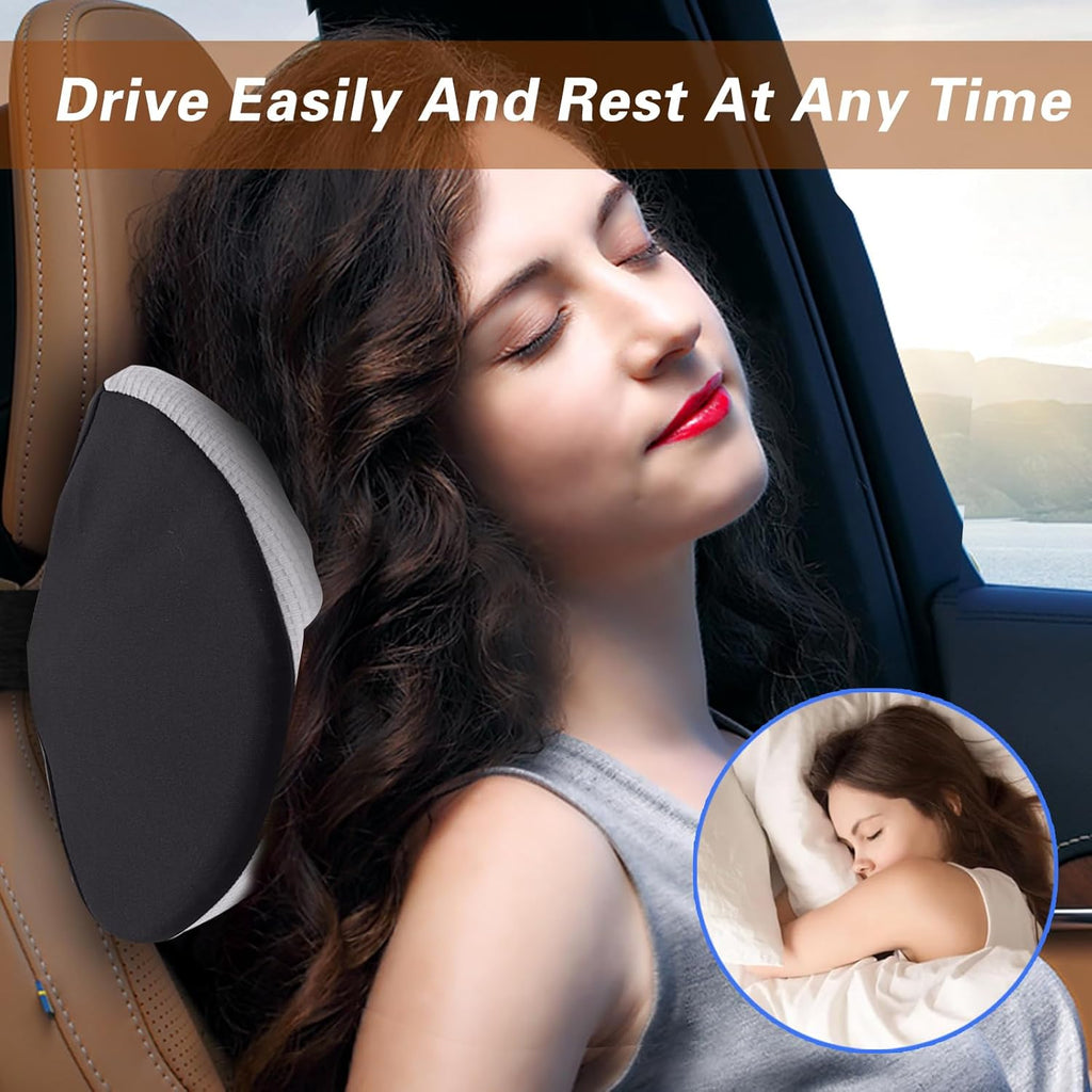 SPRFUFLY Cozy Car Headrest Pillow, Car Pillow for Driving with Adjustable Strap, Breathable Removable Cover & Ergonomic Design - Softness…