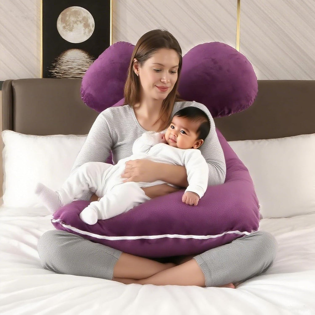 Amagoing 55 inches Pregnancy Pillows for Sleeping, U Shaped Maternity Full Body Pillow for Pregnant Women with Hip, Leg, Back, Belly Suppor…