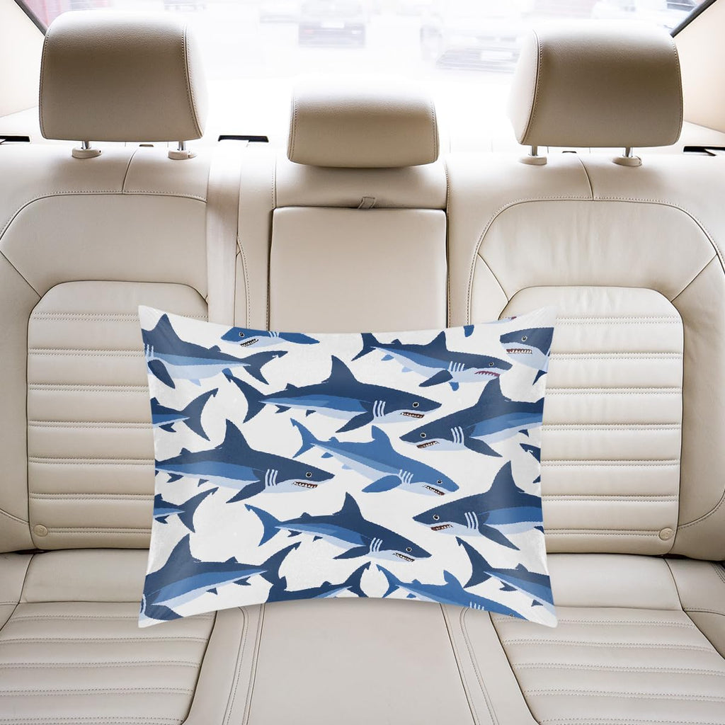 Satin Pillowcase for Hair and Skin Cool Blue Animal Shark Soft Silk Pillow Case with Envelope Closure Cooling Pillow Cases Slip Standard…