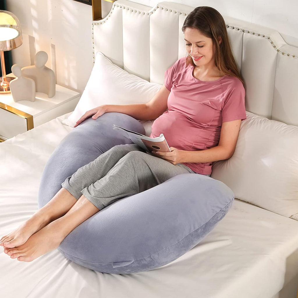 BATTOP Pregnancy Pillows for Sleeping, Pregnancy Must Haves Maternity Body Pillow with Cooling Washable Cover, New Mom Gifts for…