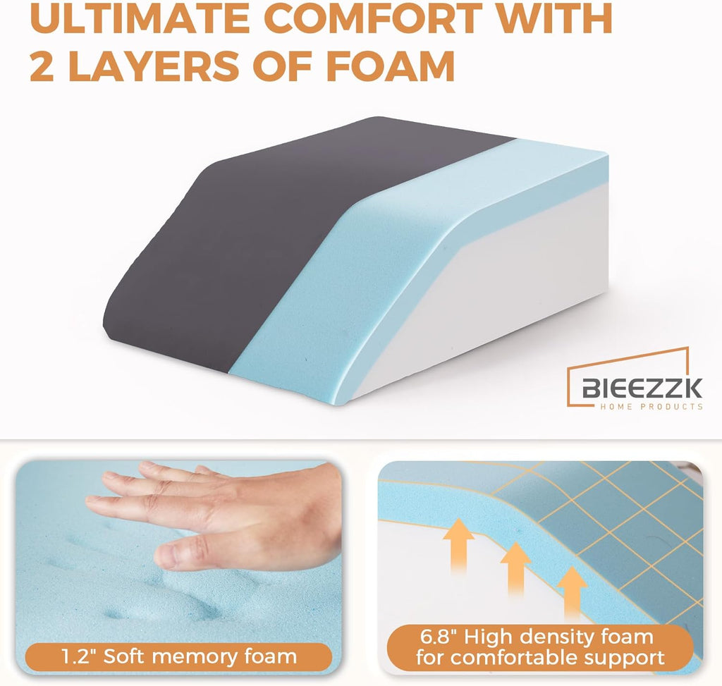 EnjoyaBetterLifeFromHere BIEEZZK Leg Pillow Elevation Blood Circulation, Leg Elevating Pillows for After Surgery, Sleeping, Memory Foam Wed…