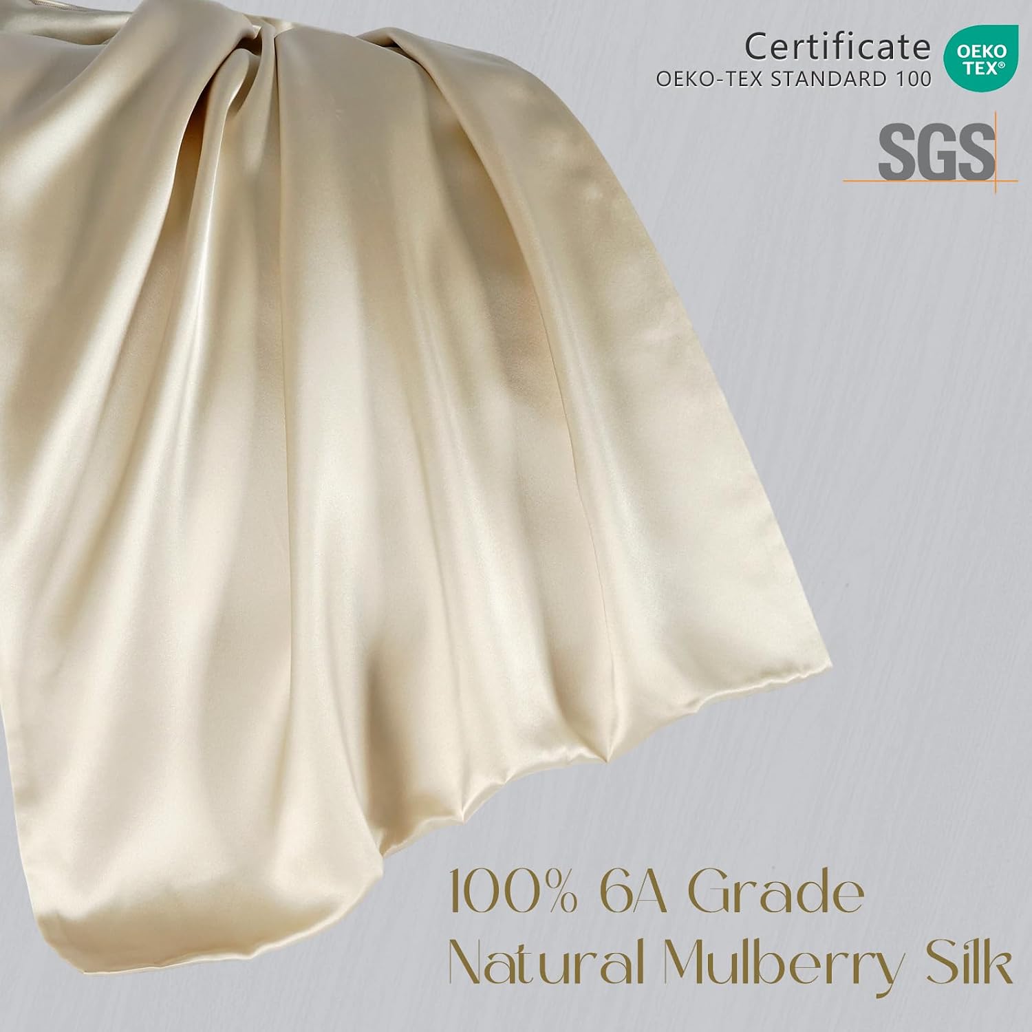 Zimasilk 100% Pure Mulberry Silk Pillowcase for Hair and Skin everyday comfort, Soft and Smooth, Both Sides Grade 6A Silk,600 Thread…