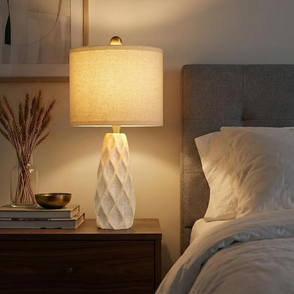 20.75" Small Table Lamps for Living Room Bedroom Lamps Set of 2 Ceramic Modern Boho Bedside Lamps Night Stands Farmhouse Vintage…
