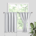 Jiuzhen Short Blackout Curtains for Small Window - Cafe Room Darkening Privacy Thermal Insulated Window Curtains Tiers for Bathroom, Kitchen…