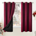 BGment Thermal Insulated 100% Blackout Curtains for Bedroom with Black Liner, Double Layer Full Room Darkening Noise Reducing Grommet Curta…