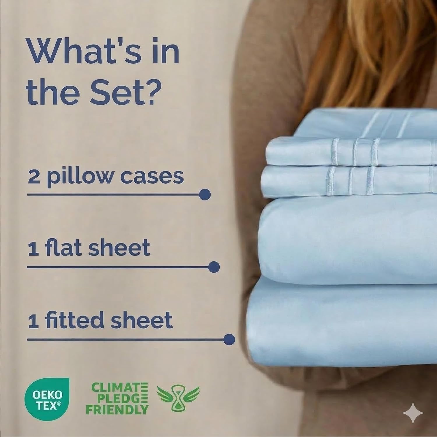 Cal King Size 4 Piece Sheet Set - Comfy Breathable & Cooling Sheets - Hotel Luxury Bed Sheets for Women & Men - Deep Pockets, Easy-Fit…