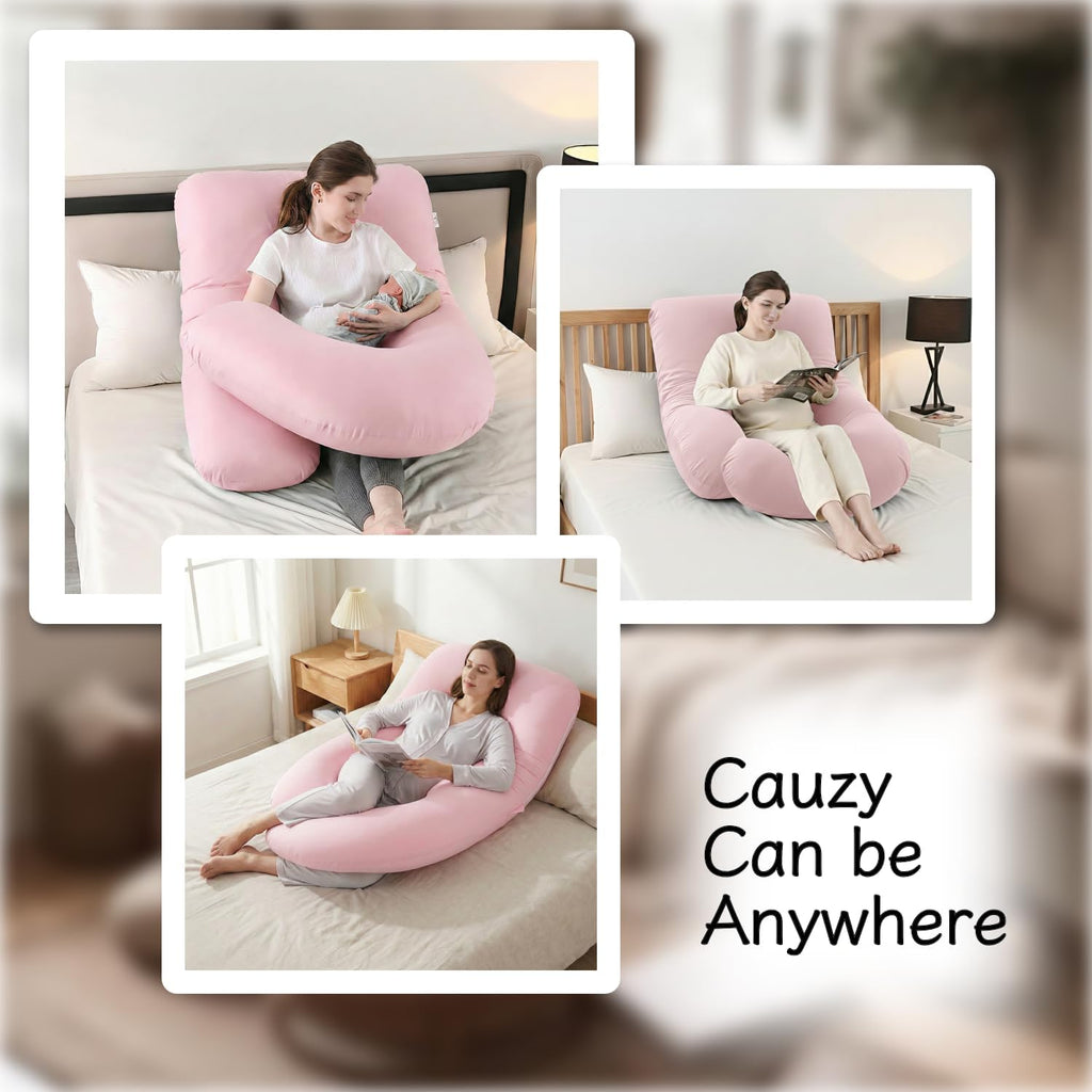 ALLOPERA Pregnancy Pillow, Full Body 57 Inch Maternity Pillow with Removable Washable Cover - Sleep Support for Legs, Back, Neck…
