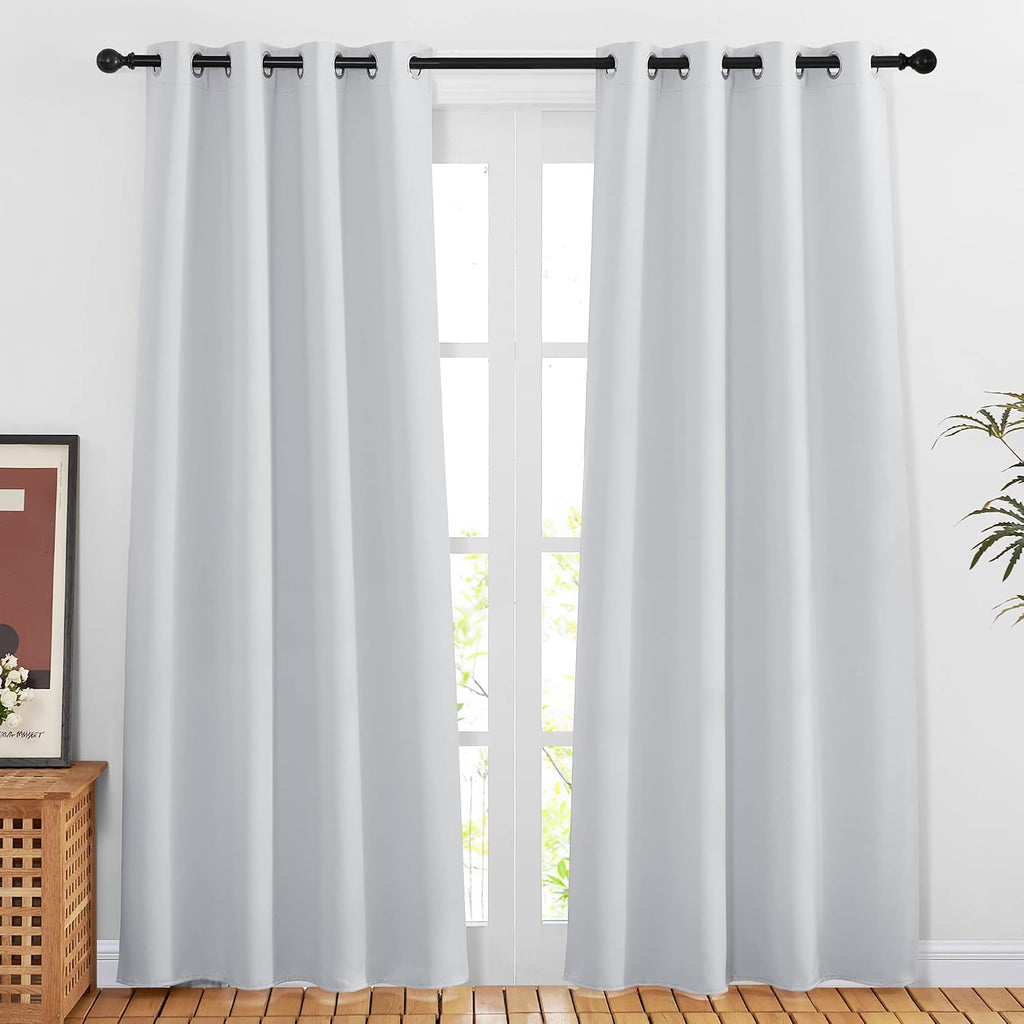 Nicetown Room Darkening Privacy Doorway Curtains - Grommet Thermal Insulated Light Blocking Window Treatments for Bedroom/Living Room (W46…