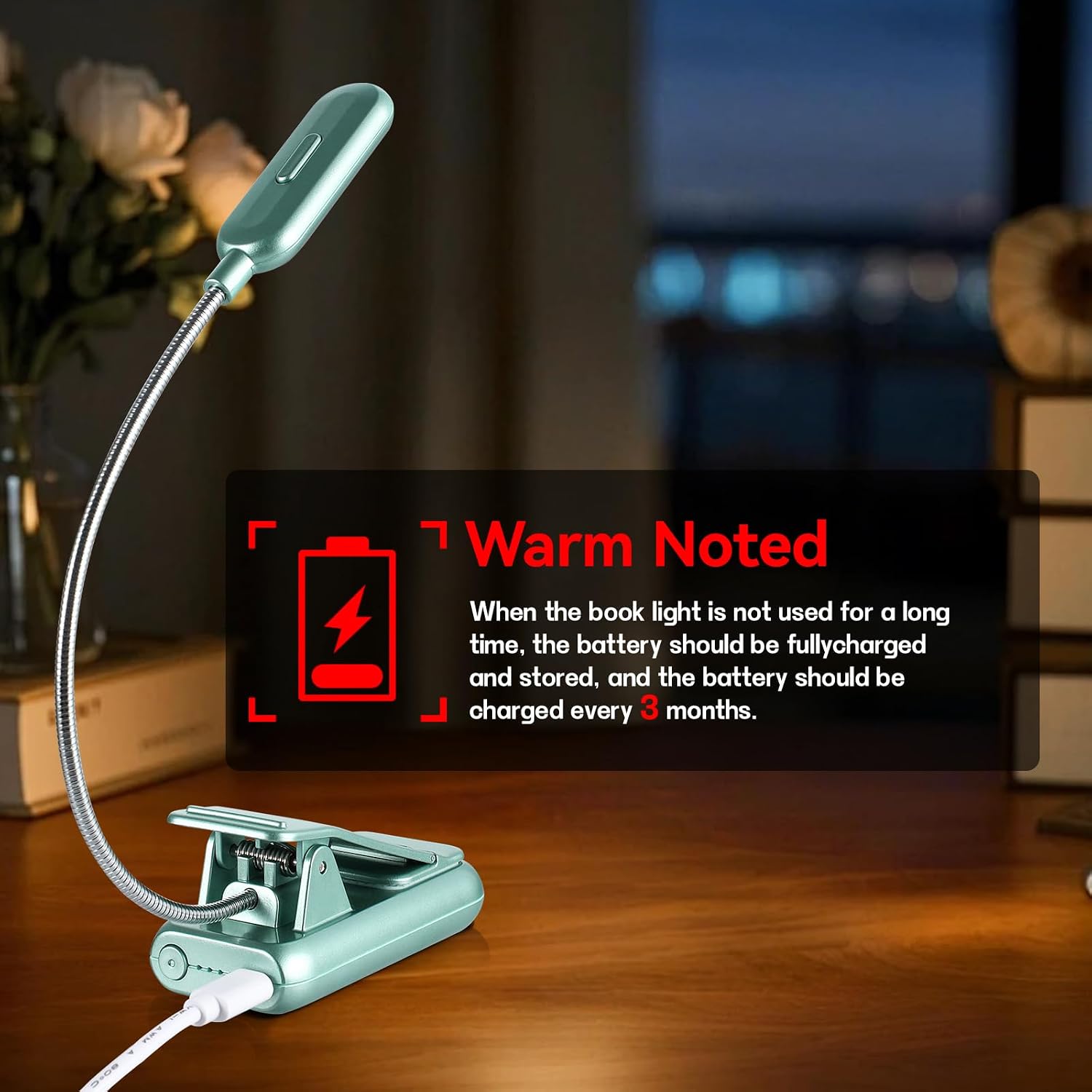Vavofo Rechargeable Book Light for Reading in Bed Kids, 7 LED Reading Light with 9-Level Warm Cool White Daylight, Eye comfort Lamp with…