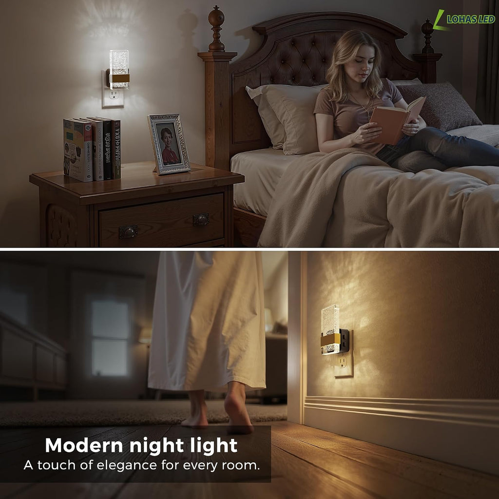 L LOHAS LED Night Light, 2 Pack 3CCT Night Lights Plug Into Wall, 2000K/3000K/5000K Adjustable Color Temperature Nightlight, Dusk to Dawn…