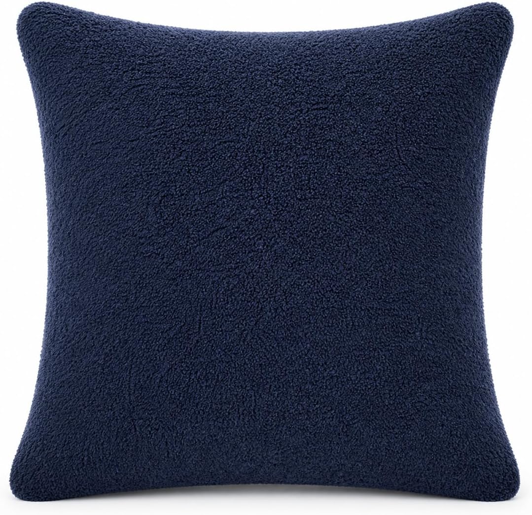 Reafort Sherpa Euro Sham Pillow Cover 26x26 Inch, Ultra Soft Plush Fluffy Decorative Throw Pillow Case with Hidden Zipper, Cozy Cushion…