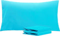 Ntbay King Pillowcase Set - 2 Pack Brushed Microfiber 20x40 Pillowcases - Soft, Wrinkle-Free, Fade-Resistant, Stain-Resistant, Blue Pillowc…