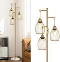 Torondo Dimmable Floor Lamps for Living Room, Industrial Standing Lamp with Marble Base, Gold Tree Tall Pole Light with 3 Elegant…