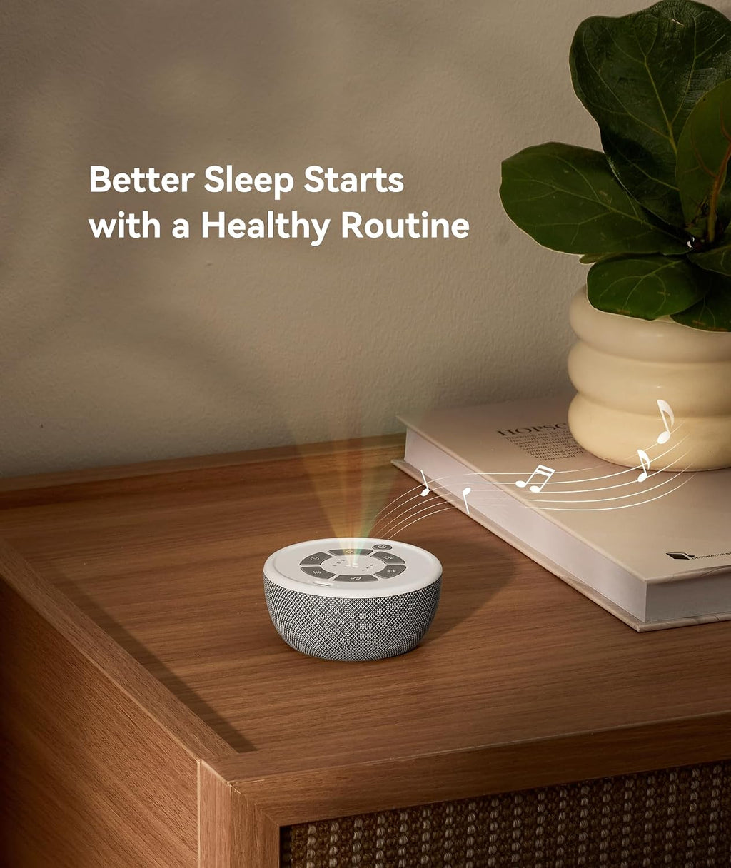 Dreamegg Portable White Noise Sound Machine, 4-7-8 Guided Visual Meditation Breathing Light, 9 Soothing Sounds, Rechargeable Sound Machine…