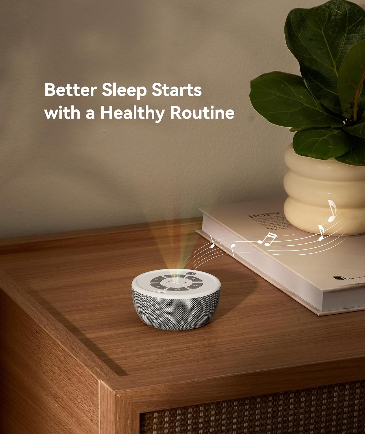Dreamegg Portable White Noise Sound Machine, 4-7-8 Guided Visual Meditation Breathing Light, 9 Soothing Sounds, Rechargeable Sound Machine…