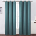 Lemomo Sea Teal Thermal Blackout Curtains/38 x 84 Inch/Set of 2 Panels Room Darkening Curtains for Bedroom 84 Inch silver