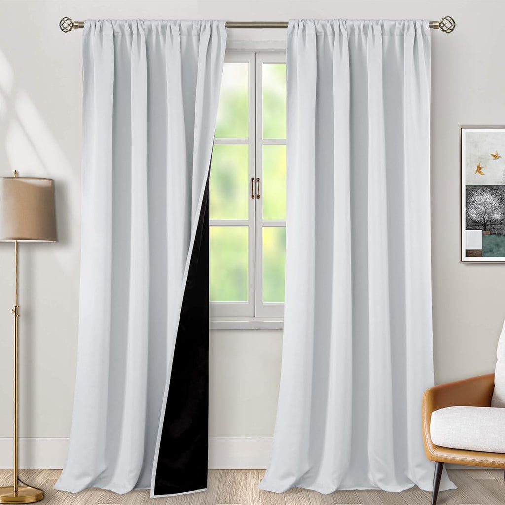 BGment Long Blackout Curtains for Living Room 2 Panels Set, Full Light Blocking and Thermal Insulated Window Curtains 95 Inch Long with…