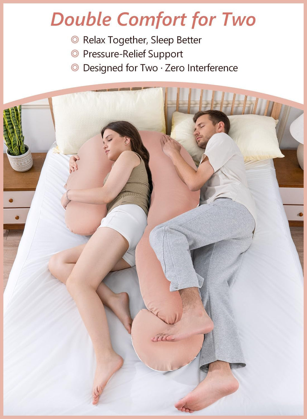 Meiz Question Mark Body Pillow for Adults, Cooling Full Body Support Pillow for Side Sleepers & Back Support, Cotton Long Bolster Pillow wi…